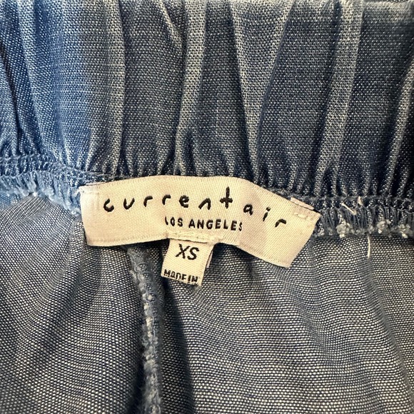 Current Air Blue Chambray Raw Hem w/Pockets Drawstring Waist Shorts sz XS - Picture 6 of 9